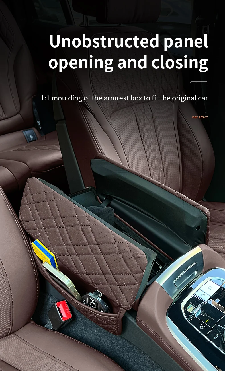 Für BMW G30 G32 6GT F10 G05 G06 G07 G11 G12 X5 G05 X6 G06 X7 G07 Auto Center Konsole Armlehne Schutz Abdeckung Pad Mit Lagerung Tasche – Detail 7