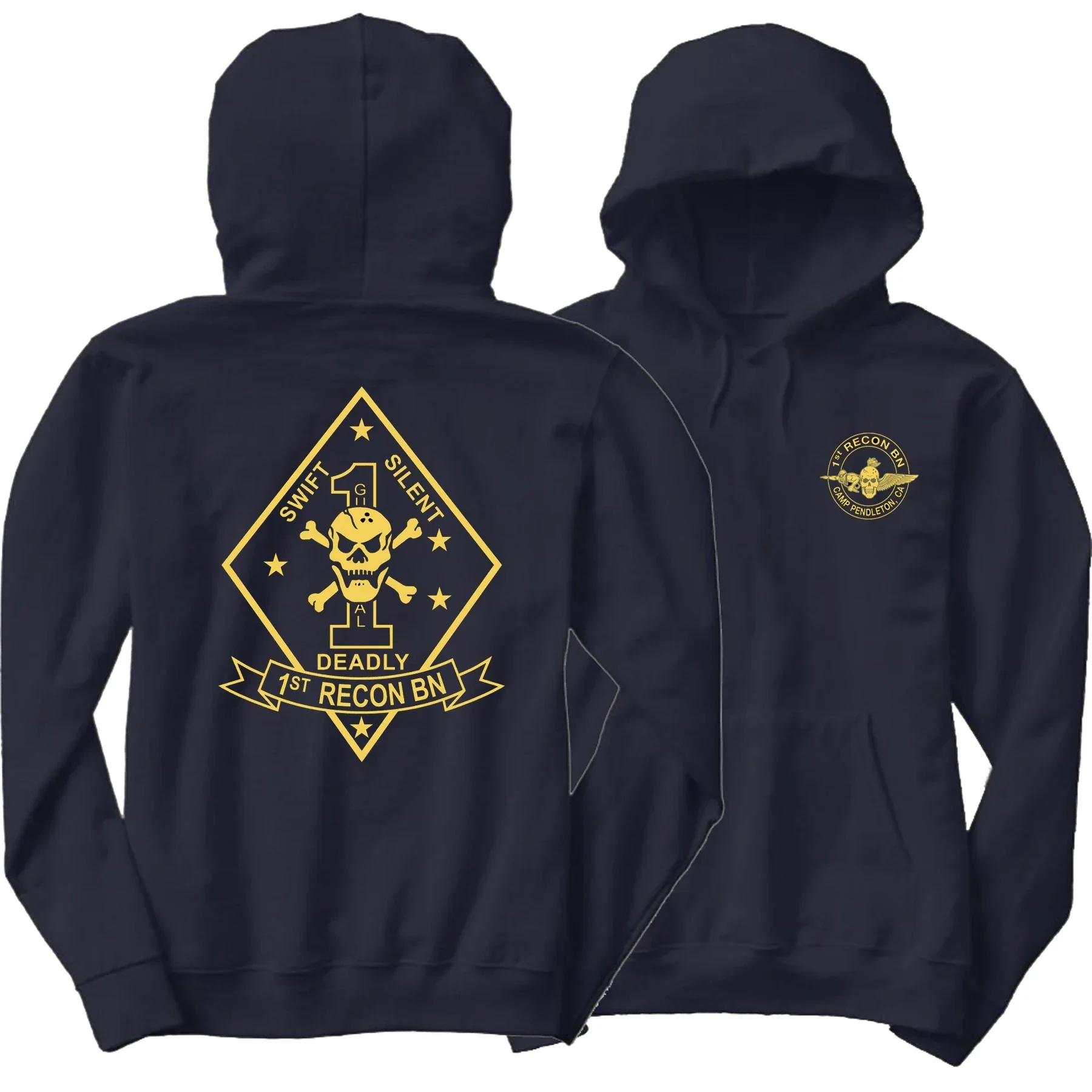 

US Marine Corps 1st Recon Battalion Camp Pendleton, CA Pullover Hoodie New 100% Cotton Comfortable Casual Mens Sweatshirt