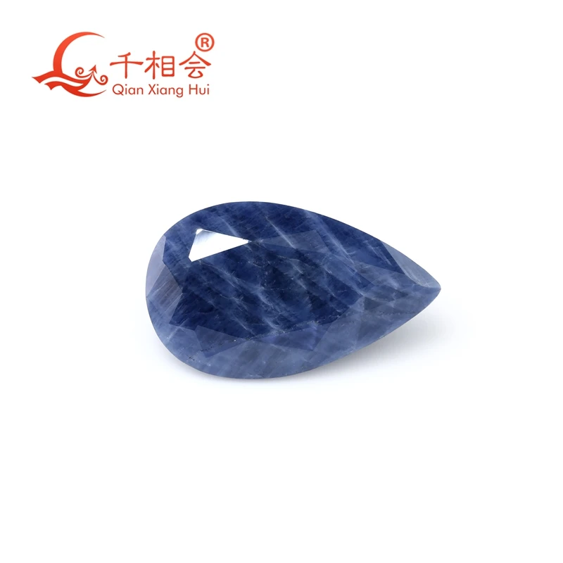 big size 17.01ct pear shape Natural opaque blue color  Decoration Gifts Loose Gemstone GRC certificated