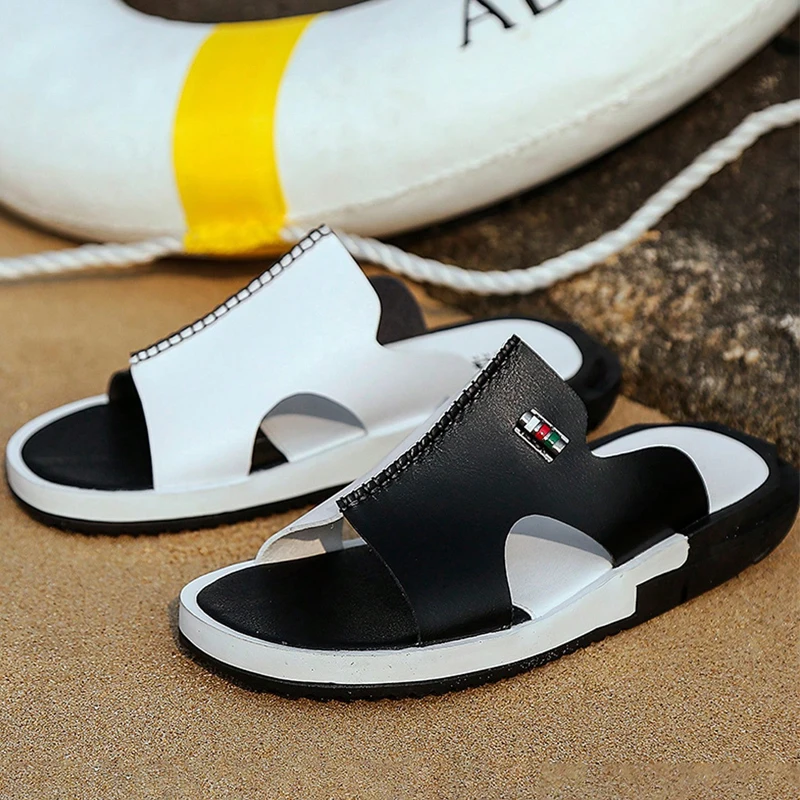 Slippers for men wearing summer 2024 new anti slip sandals for casual men\'s trendy beach shoes