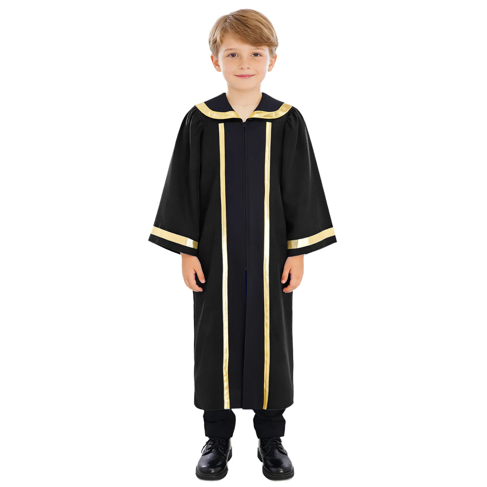 

Детский литургический халат для мальчиков, костюм священника, церковного служителя, с длинными рукавами, для Хэллоуина, вечеринок и праздников