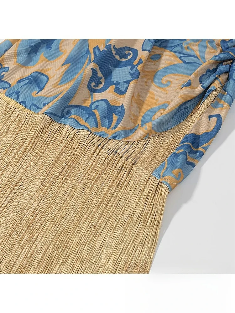 KONDALA Casual Chic Donna Stampa Abito Camis Senza Maniche Cerniera Lungo Sottile Nappa Abiti New Fashion 2025 Vestito da Festa per Feste