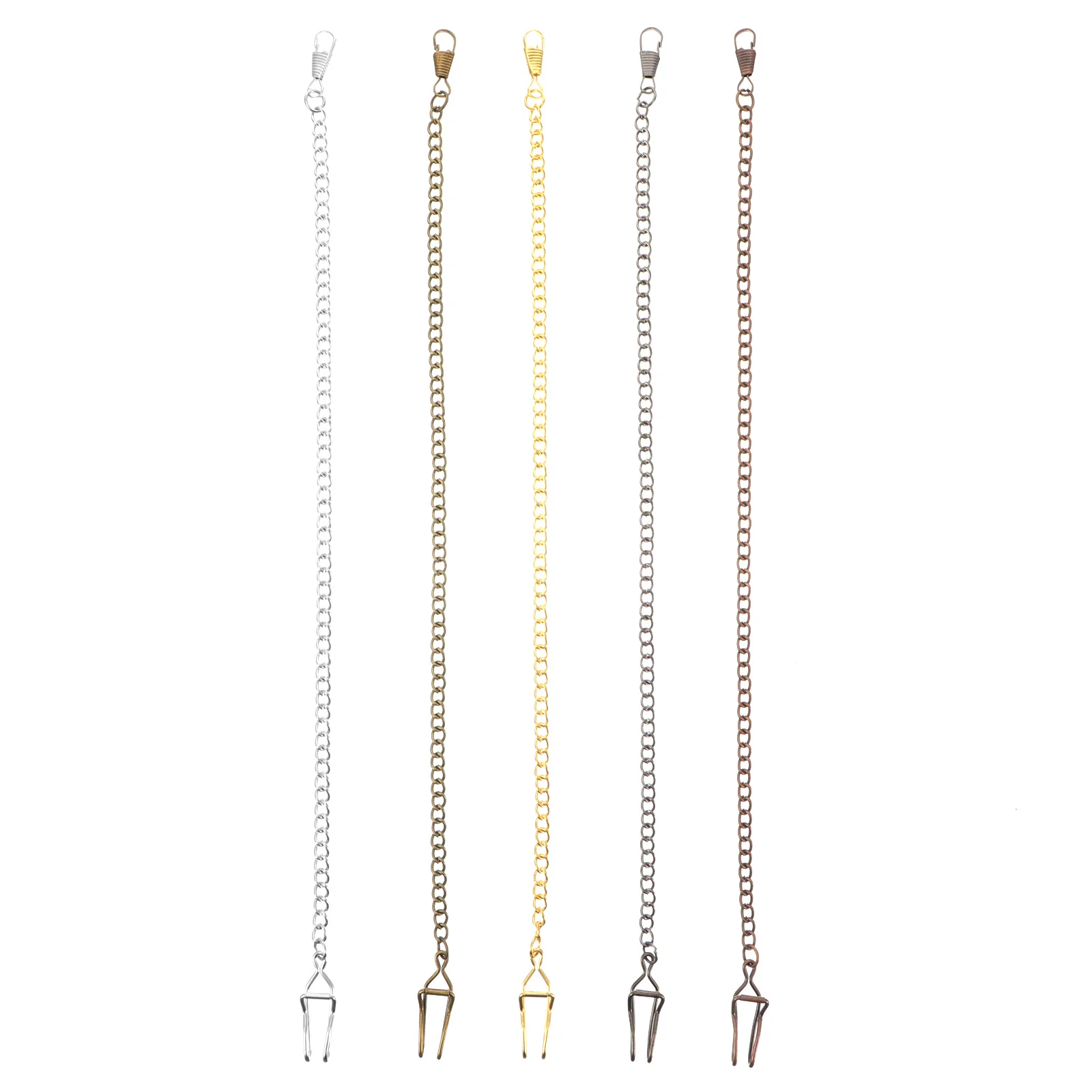 

5Pcs Vintage Pocket Watch Chains Alloy Chains Multifunctional Hanging Chain for Keys Wallet Clip Hanging Pocket Chain
