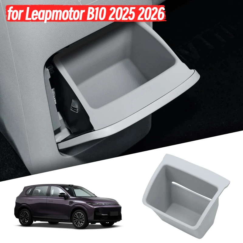 

for Leapmotor B10 2025 2026 Car Armrest Storage Box Rear Silicone Tray Organizer Interior Accessory