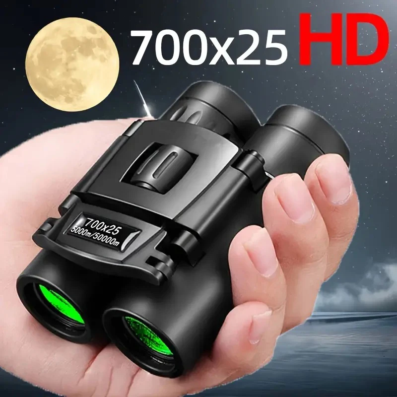 700 x25 portatile HD Zoom 5000M/50000M binocolo telescopio potente pieghevole visione a lunga distanza caccia sport da campeggio all\'aperto