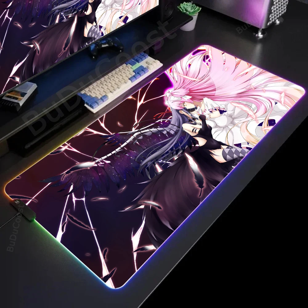 Alfombrilla de ratón Puella Magi Madoka Magica, alfombrillas de mesa con impresión HD RGB, alfombrilla de ratón para PC de escritorio, accesorios de juego grandes XXL