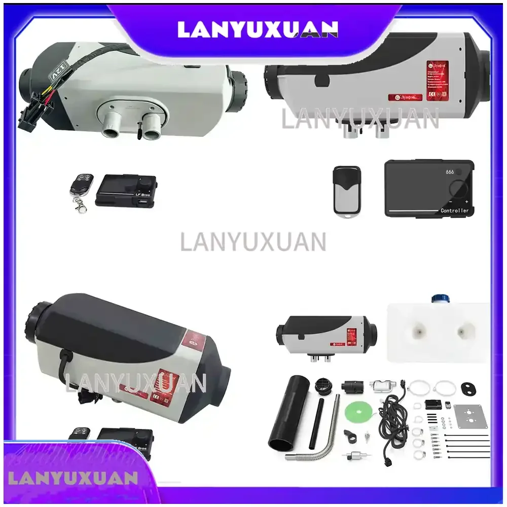 2KW 12V 24V Air Parking Heater for Car Boat RV Truck Bus Remote Control Heating System for Off Road Vehicle Auxiliary