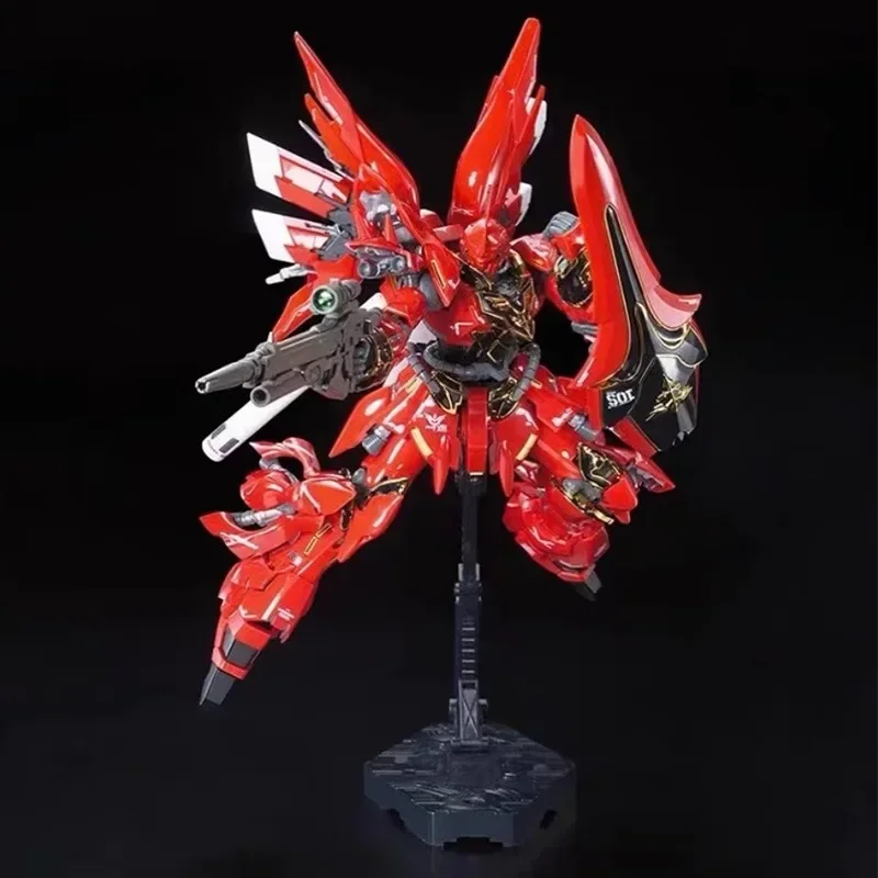 Bandai GUNDAM SINANJU MSN-06S HG 1/144 Sinanju figura de Anime modelo ensamblado traje colección ornamento muñeca móvil juguete periférico