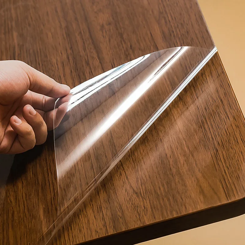 PET Self-adhesive Desktop Protective Film Anti-scratch Heat Resistant Furniture Stickers HD Transparent Waterproof Kitchen Decor