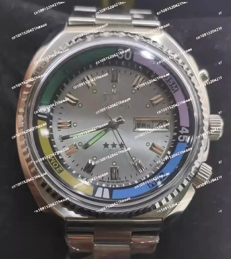 

Suitable for Double Fully Automatic Mechanical Watch, Double Calendar Men's Large Dial, Retro Wristwatch