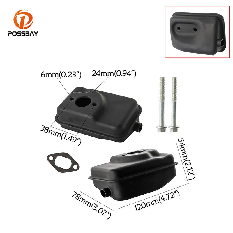 High Performance Exhaust Pipe Muffler Sets Motorcycle Accessories for 2 Stroke 47cc 49cc Bike Pocket Bike Scooter ATV Dirt