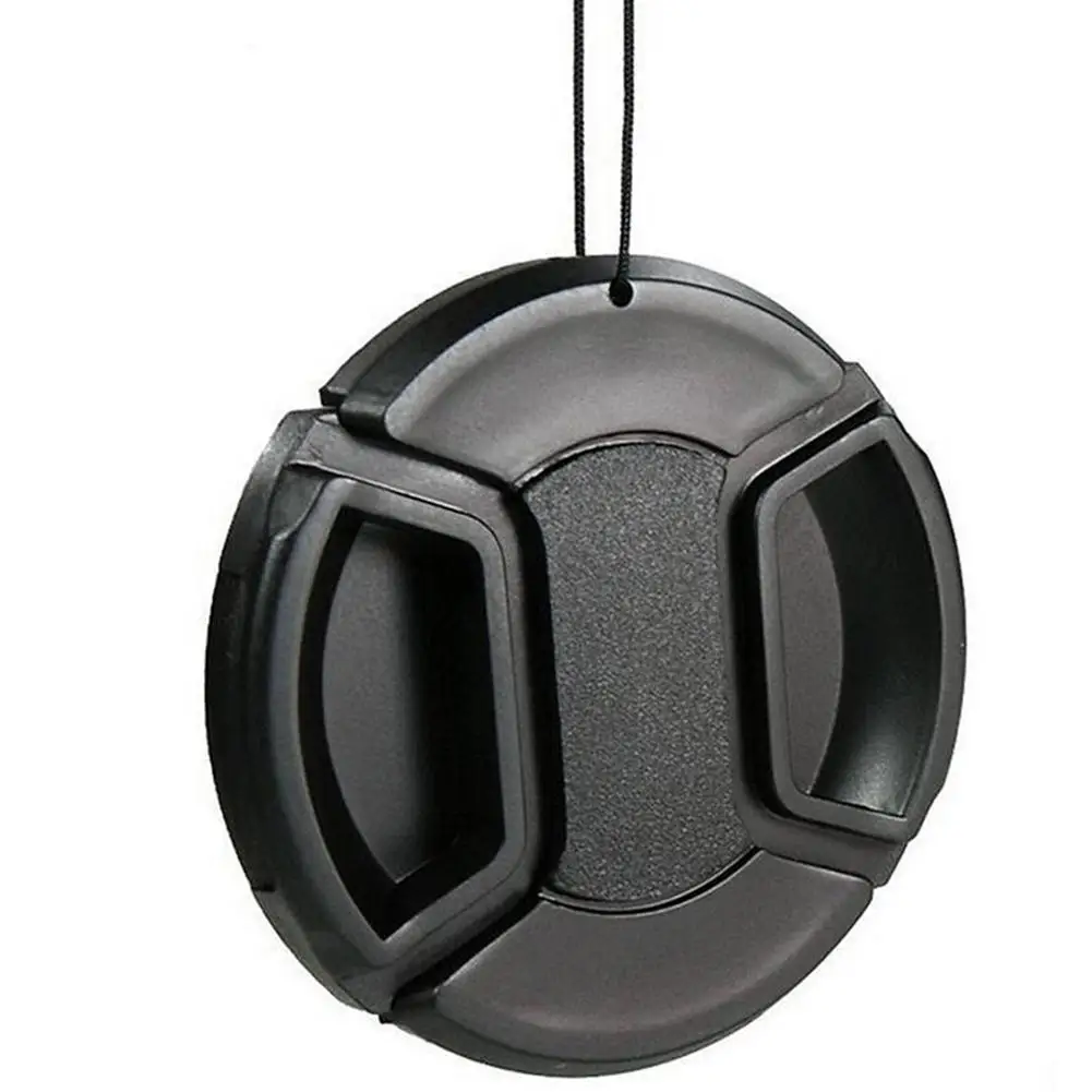 Camera Lens Cap Protection Cover 52MM 55MM 58MM 62MM 67MM 72MM 77MM Anti-lost Rope For Canon Nikon Accessories