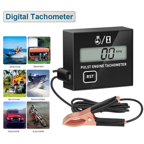 Tacómetro Digital para motosierra, velocímetro de pulso para motocicleta, generador de cortacésped, cortacésped, RV, ATV, Motocross, barco
