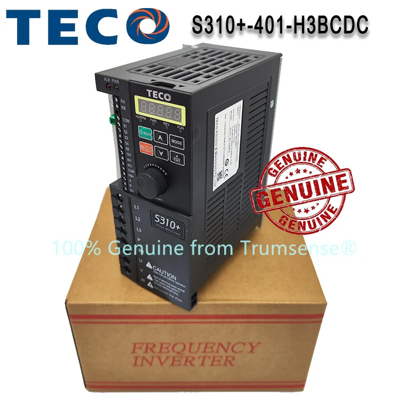 

Genuine TECO 750W S310+-401-H3BCDC Variable Frequency Inverter 3 Phase 380 to 480V 4.2A Input 0 to 480V 0 to 400Hz 2.3A Output
