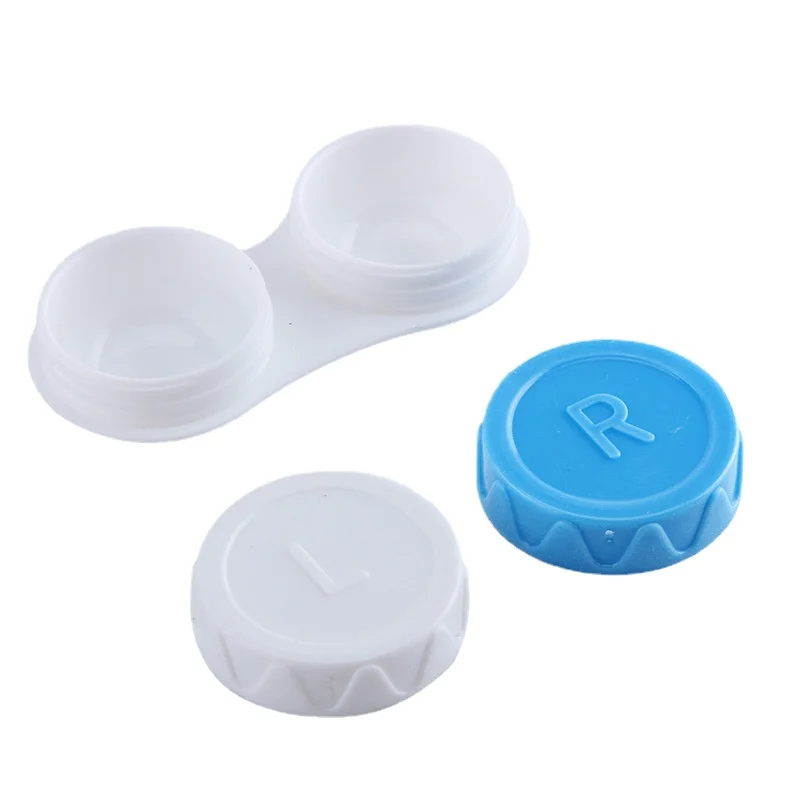 Free Shipping Contact Lens Case Plastic Hard Contact Lenses Box organizer Cute Eyeglass Case Lens Container Christmas Gift