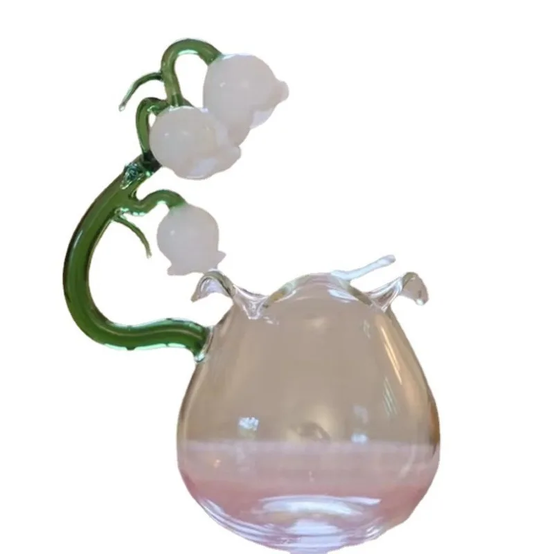 

Three-dimensional ancient lily of the valley glass cup household glass teacup