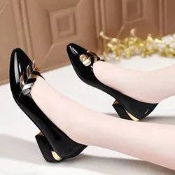 2024 High Quality for Ladies Slip on Autumn Women's Pumps Pointed Toe Solid Shallow Dress Party Office Ladies Shoes Women