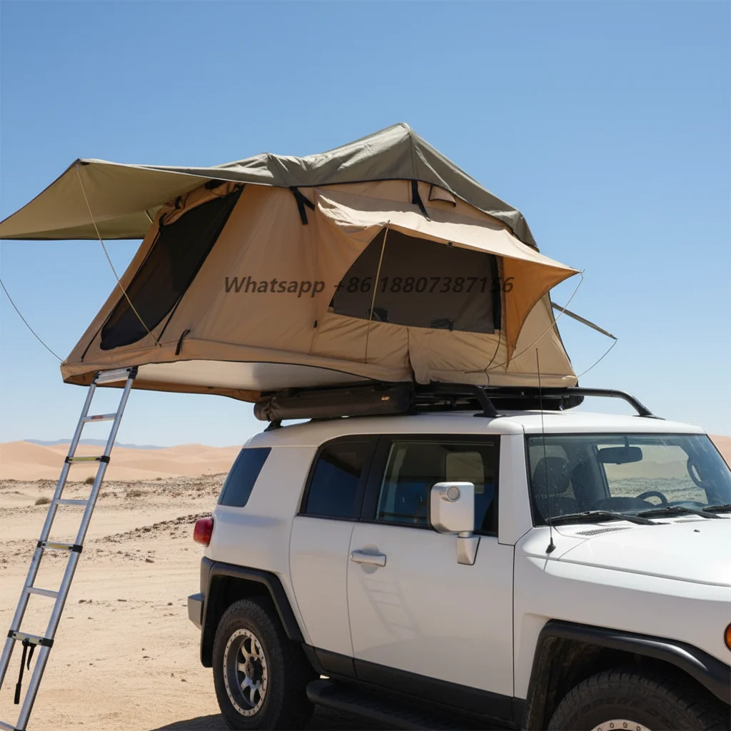 Maßgefertigtes Neues Modernes Softshell-Dachzelt für 4x4 SUV Auto Vier-Jahreszeiten Wasserdichtes Camping-Zelt mit Einfacher Montage Faltbar