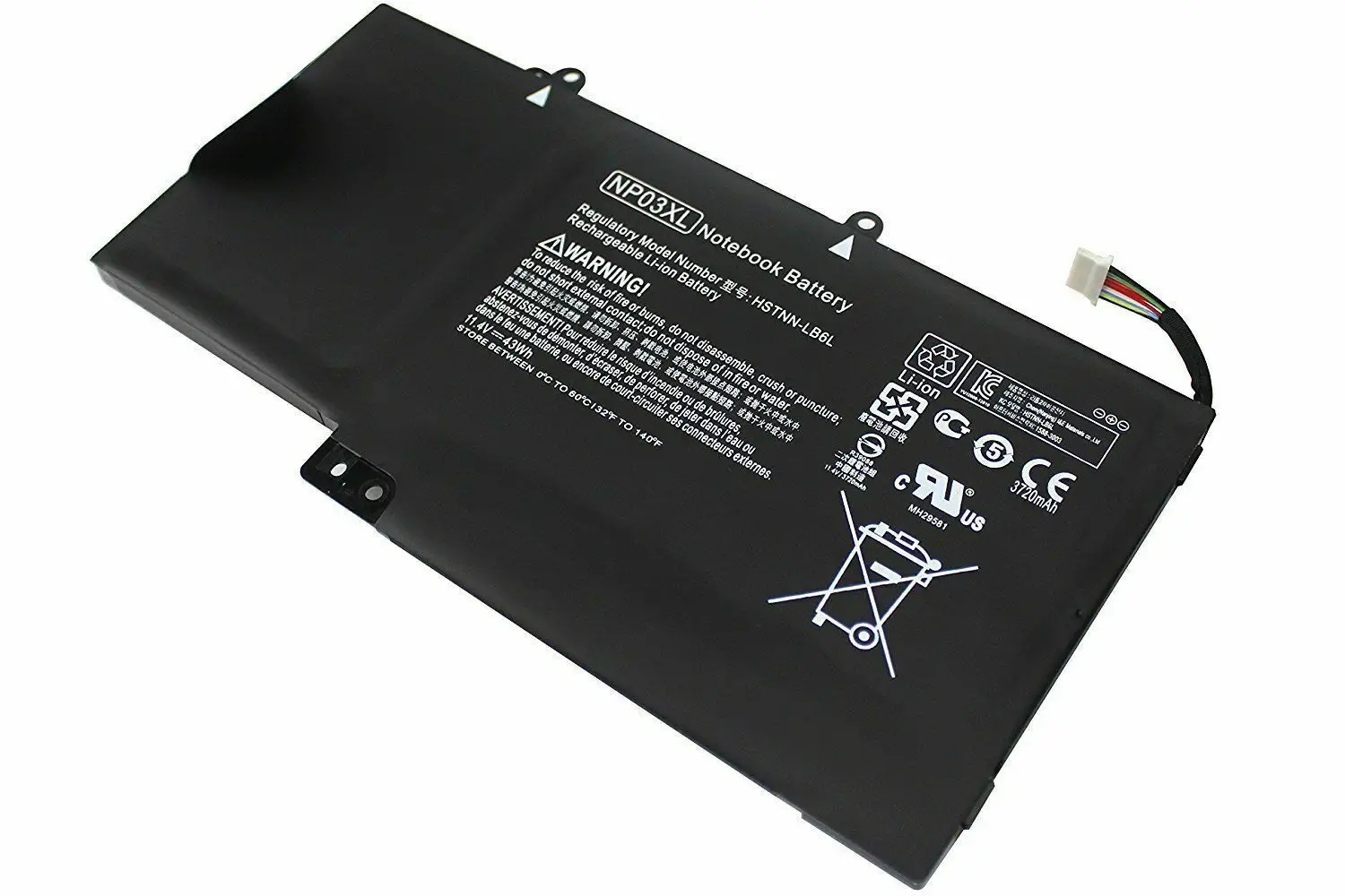 Nueva batería de alta calidad para HP ENVY X360 15-U011DX batería NP03XL 11,4 V 761230-005 HSTNN-LB6L TPN-Q146 batería del ordenador portátil