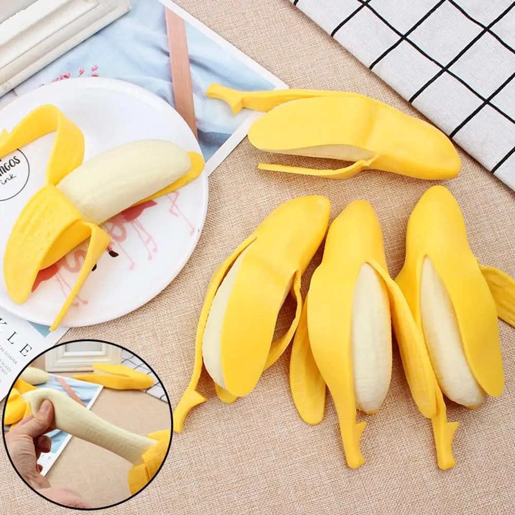 

Funny Simulation Peeling Banana Corn Toy Fruit Decompression Toys Children Gifts For Anxiety Relief Squeeze Squish Fidget Toys