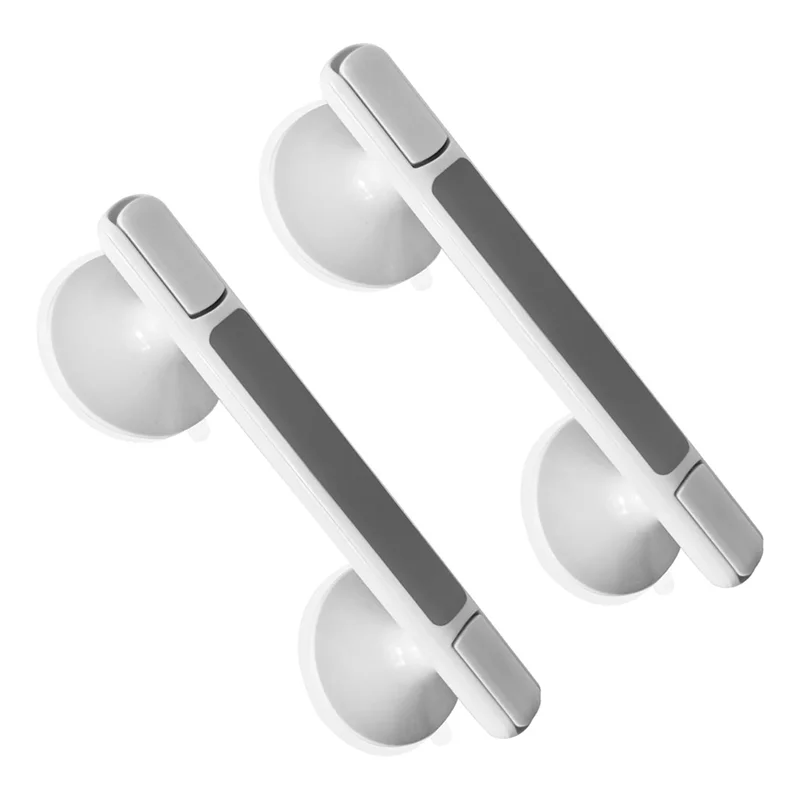 AB15-Tub and Shawer Grab Bars، مكون من قطعتين من مقابض الأكواب الشفط، مقابض دش شديدة التحمل قابلة للإزالة، باللون الأبيض