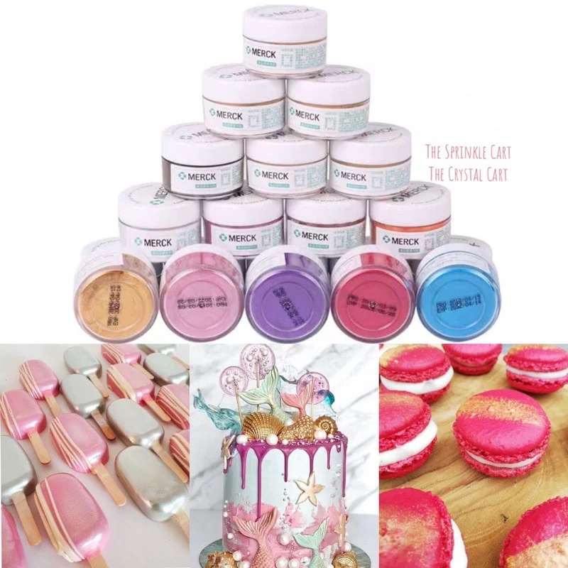 Juego de 15 pinceles para decoración de pasteles, herramienta para repostería, brillo dorado, polvo brillante para hornear