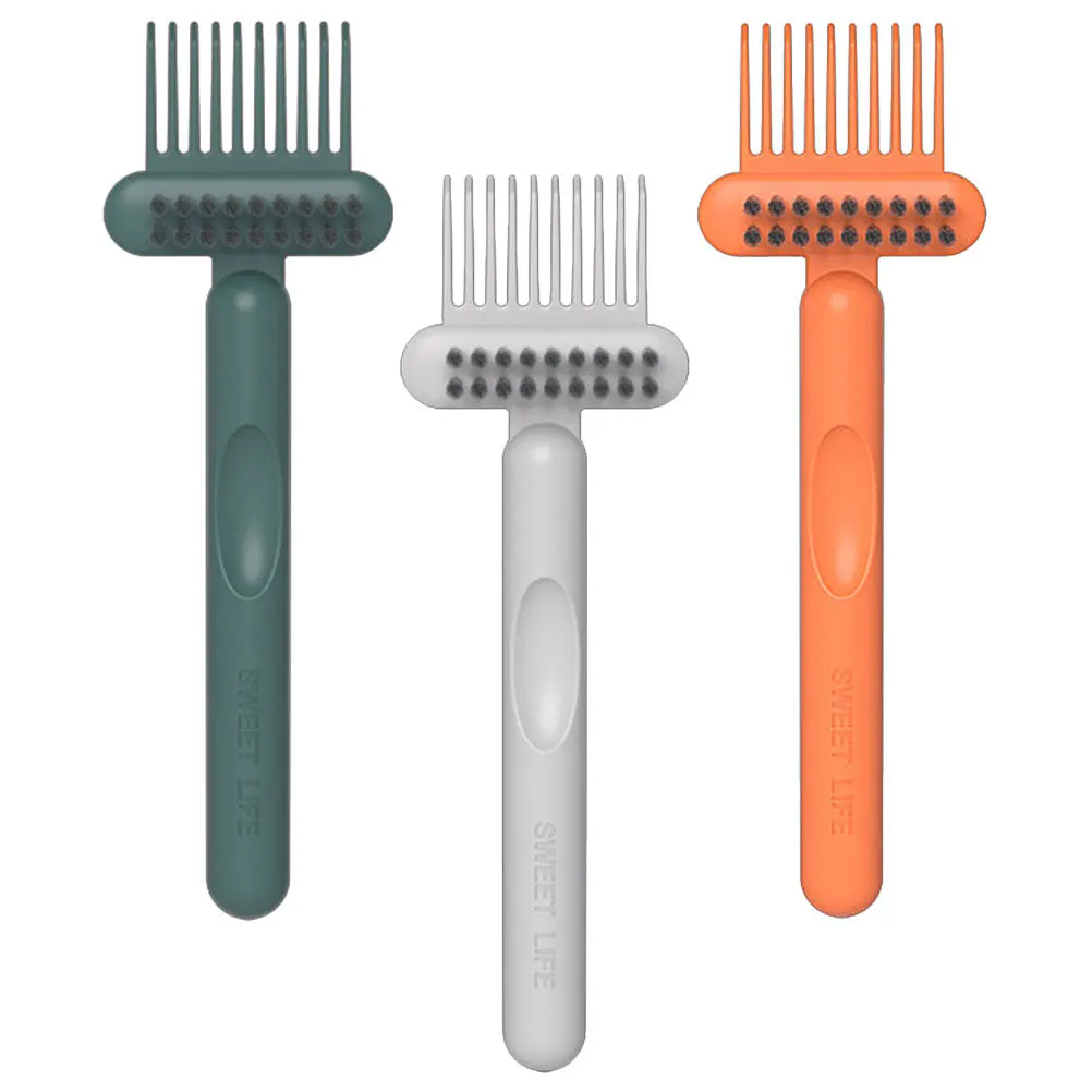 เครื่องมือทำความสะอาดแปรงผม 3 ชิ้น อายุการใช้งานยาวนาน พื้นผิวเรียบเนียน สำหรับใช้ในชีวิตประจำวันและการเดินทาง น้ำยาทำความสะอาดแปรงผม กำจัดขน