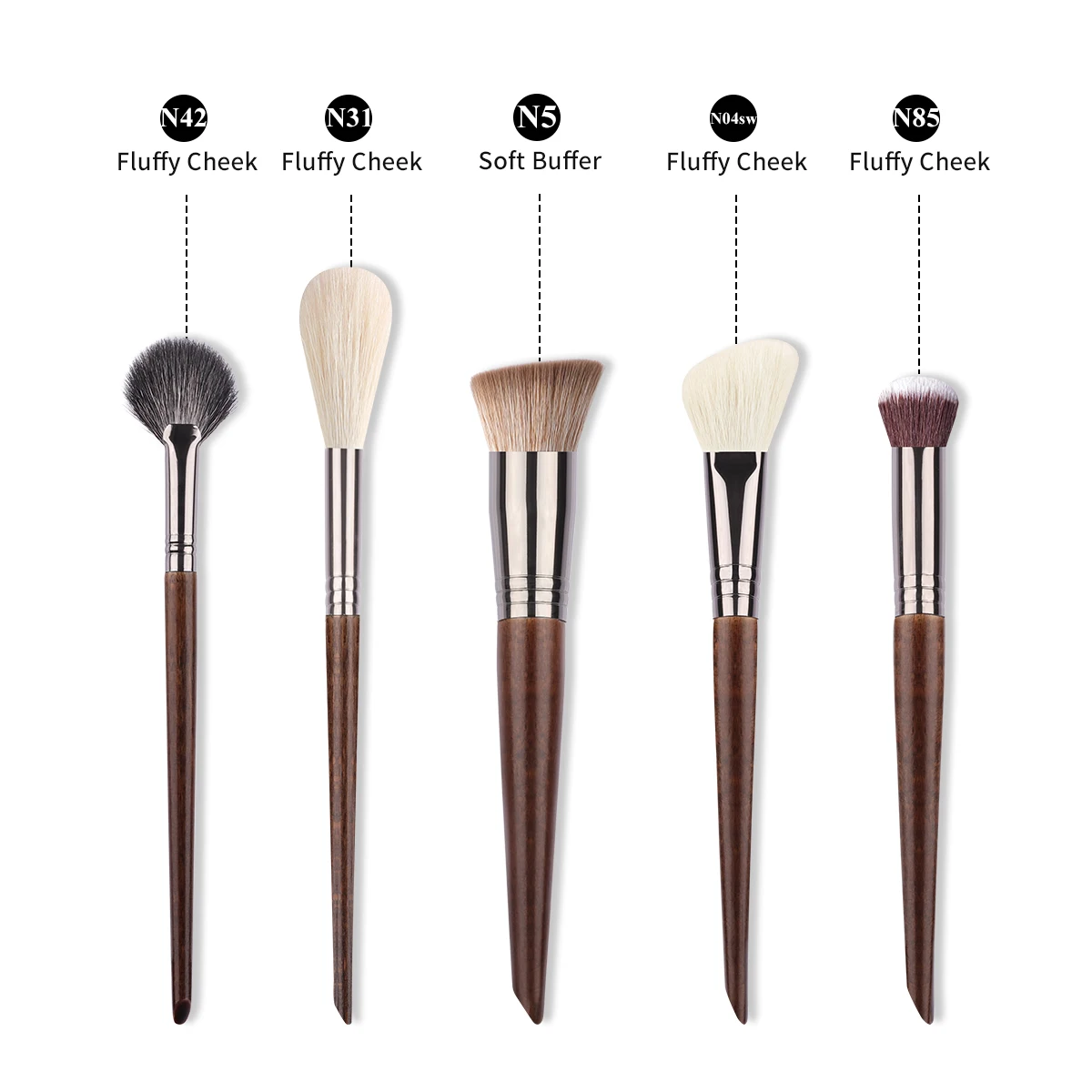 OVW Makeup Brushes Set Cosmetic Makeup Tools 22pcs  Natural  Hair Powder Foundation Highligh Lip Sculpting Blusher Eyelash