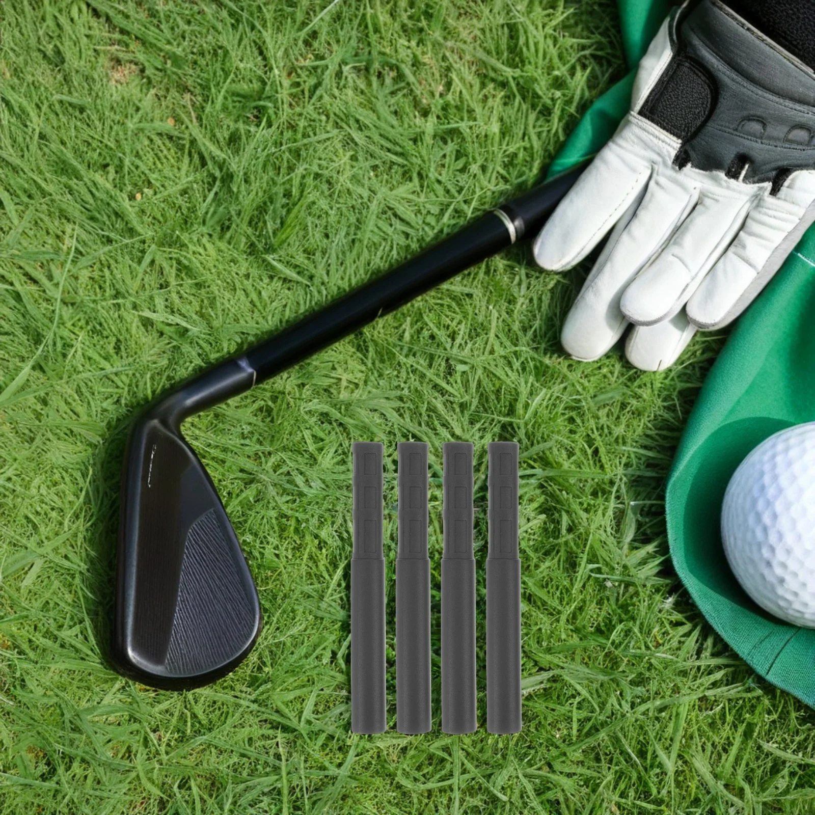

6Pcs Golf Shaft Extension Adapter Heavy Duty Carbon Fiber Extender Rod for Club Length Flexibility Enhanced Durability All Skill