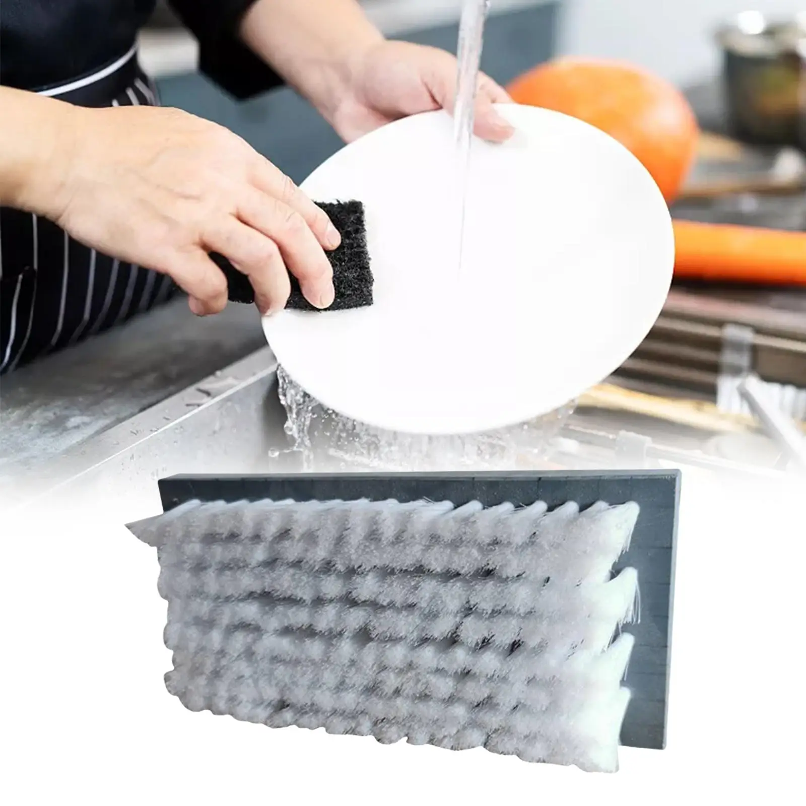 Polymer Photopolymer Plate Brush Nylon Cleaning Brush Clean Brush Resin Stamp Making Tool for Engraving, Toilet,Sink,Washroom