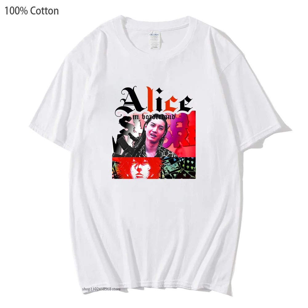 Niragi-Sudadera con capucha de Alice In Borderland para mujer, camisetas Kawaii, camisa gráfica de Anime japonés, Tops con estampado de Manga, 100% algodón, informal