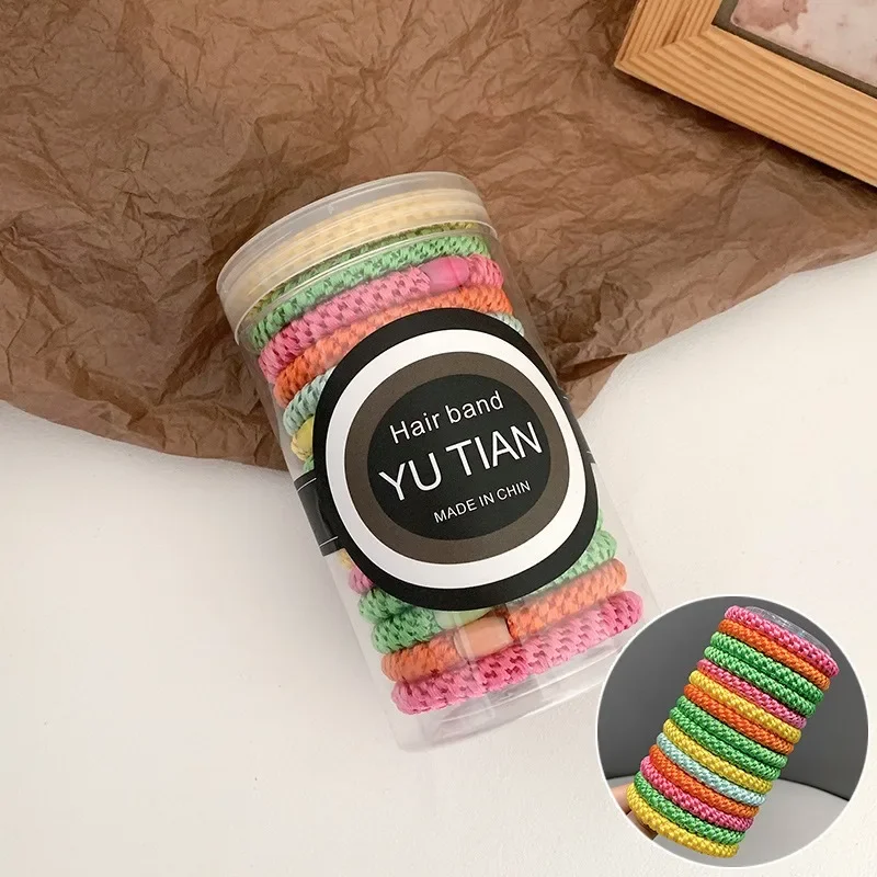 15 stks/doos Hoge Elastische Haar Elastiekjes Voor Vrouwen Zwart Haar Tie Meisjes Paardenstaart Houder Haar Touw Haarbanden haaraccessoires - afbeelding 1