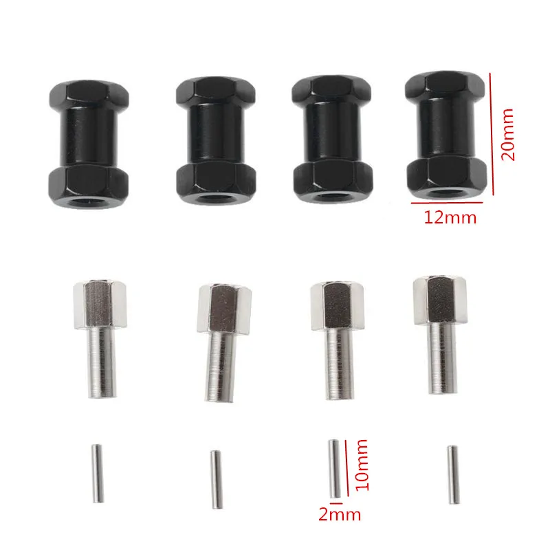 1Set RC Aluminum HEX 12mm longer combiner climbing simulation Car 15mm 20mm 25mm coupler AL For 1/10 TAMIYA CC01 AXIAL SCX10