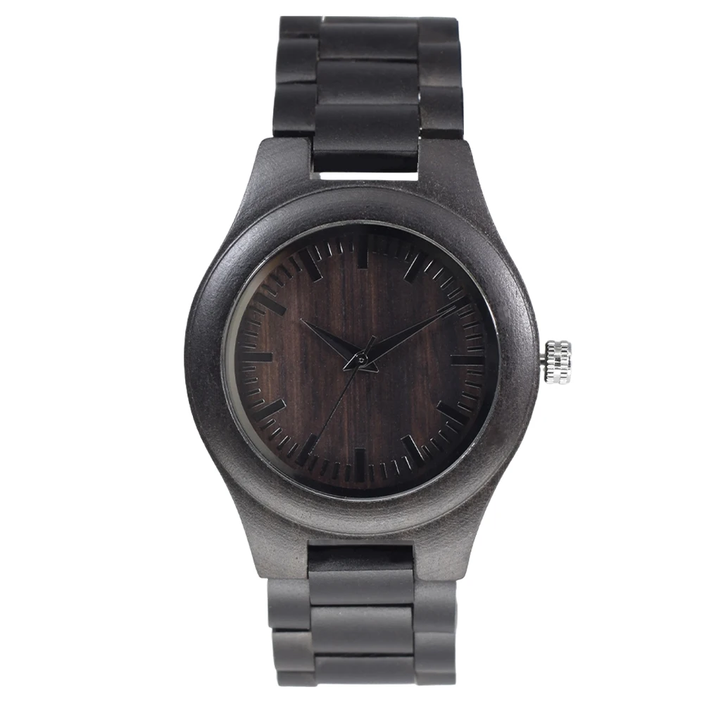 Women's Daily Commute Sandalwood Quartz Watch with Retro Casual Style and Smooth Natural Wood Texture