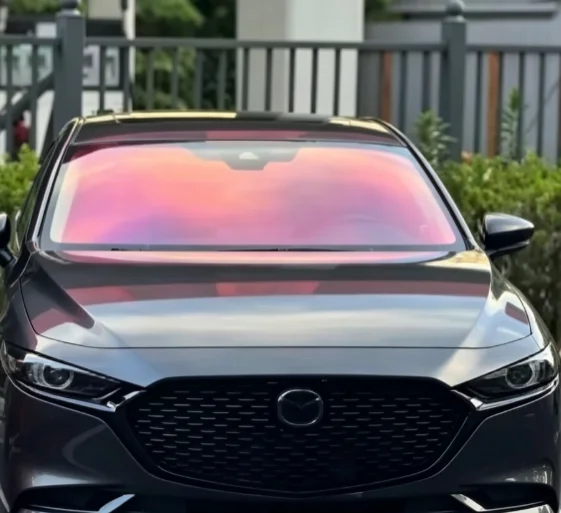 Iridescent Ghost Rose Chameleon Car Window Film Color Shift Windshield Tint Anti UV Heat Rejection Decorative Removae Solar Film
