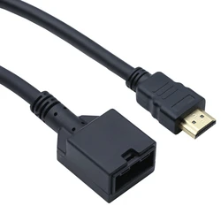 Cable de conexión HDMI E tipo hembra A HDMI tipo A macho 19P moldeado negro 1,4 V 4K HD para coche