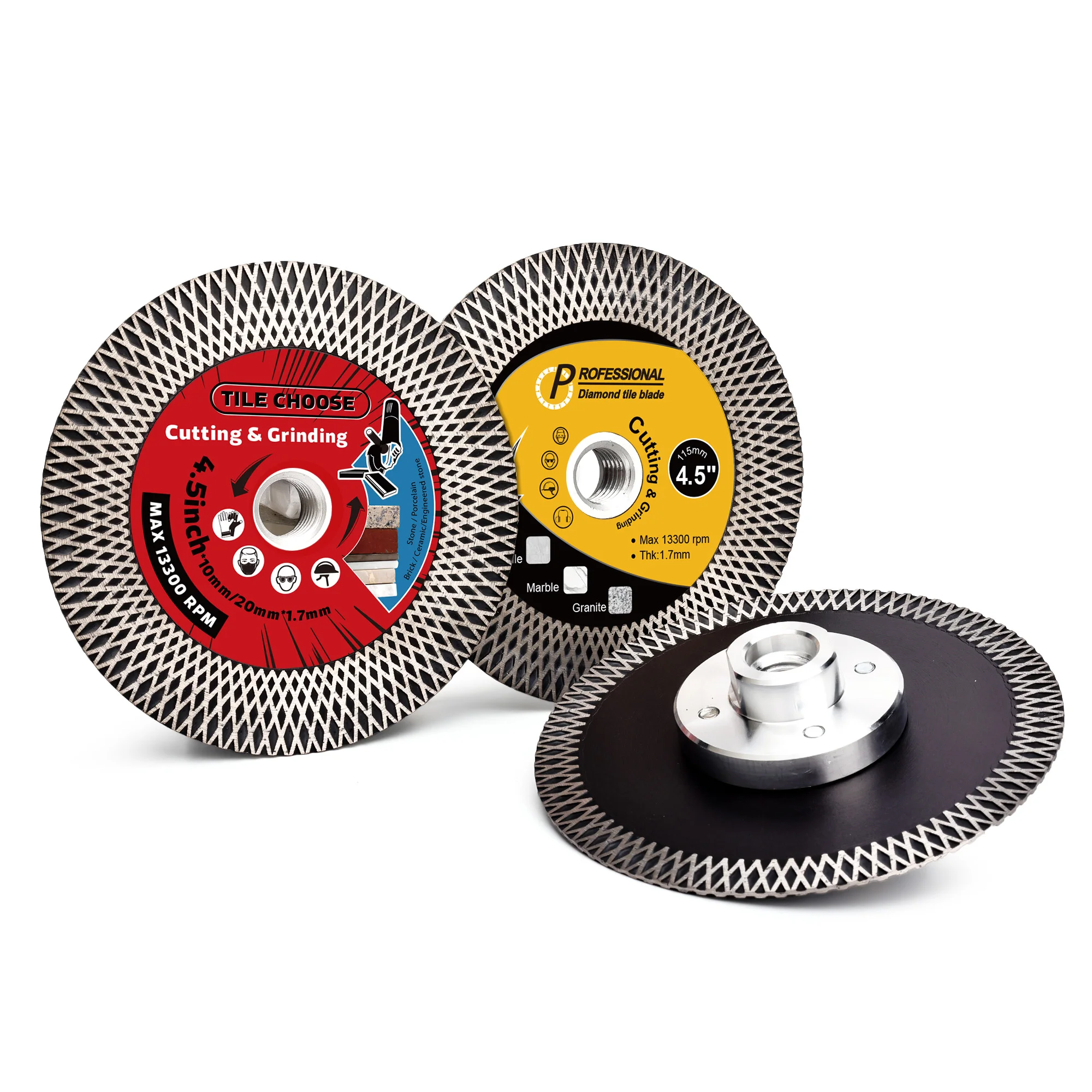 4-inch/5-inch diamond saw blade X type is suitable for jade, crystal, marble, quartz, tiles, bottles, discs, and grinding plates