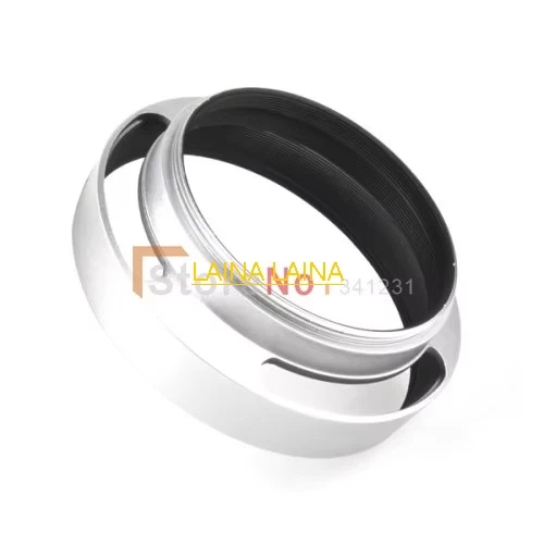 2pcs  55mmmm sliver metal tilted vented Lens Hood Shade fit 55mm lens filter