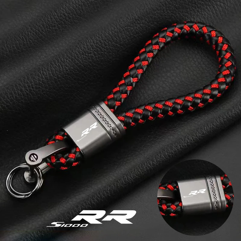 

For BMW S1000XR S1000RR 2014 2015 2016 2017 2018 2019 2020Accessories Custom LOGO Motorcycle Braided Rope Keyring Metal Keychain