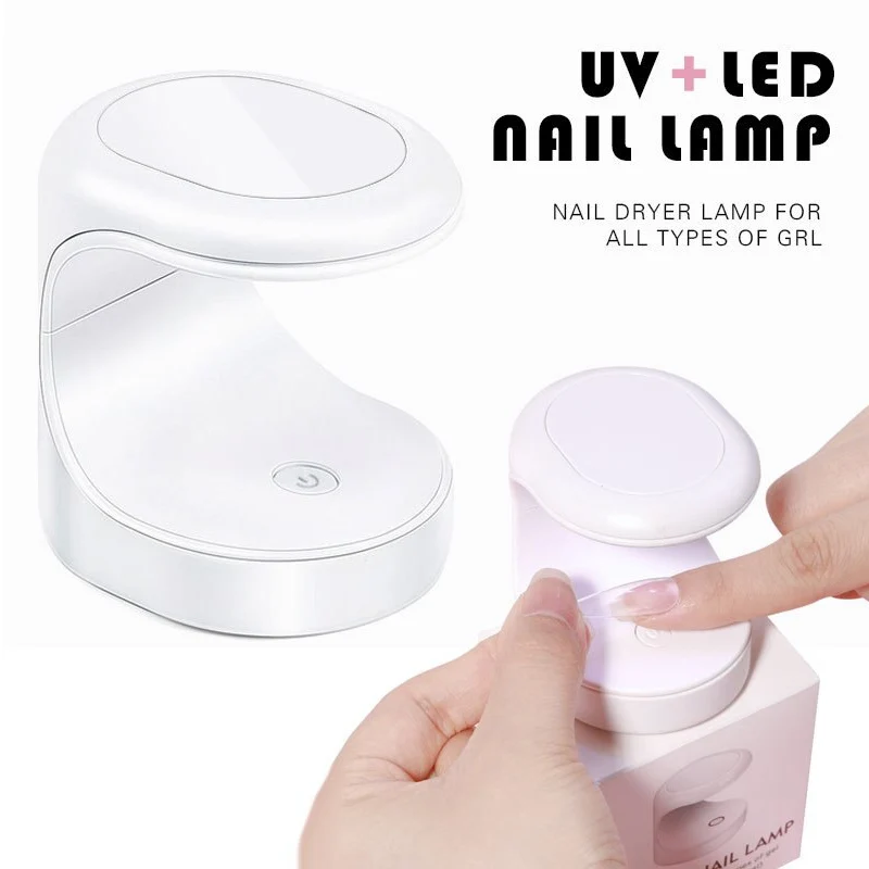 Mini máquina de secado de uñas con luz LED, herramienta de Arte de uñas de un solo dedo, pulido de Gel, 16W, herramienta de uñas con luz USB