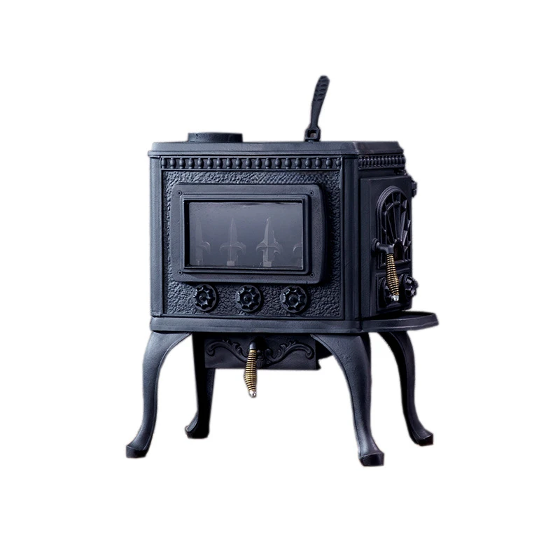 

FS901 New Real Fire Cast Iron Wood Burning Independent Boiling Water Fireplace Villa Homestay Heater