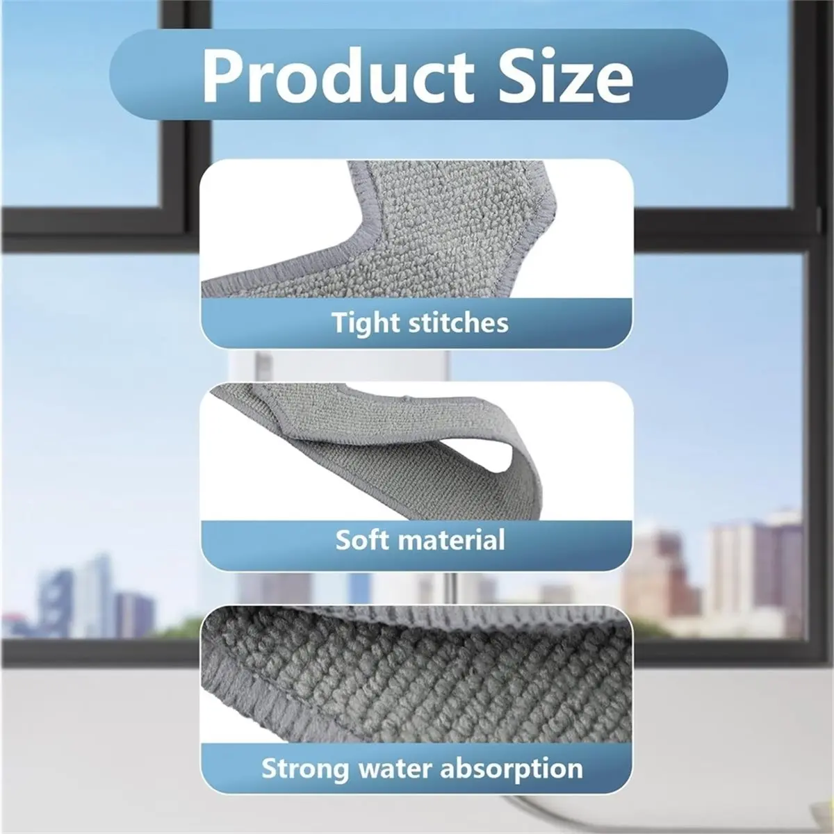 【MUST-HAVE LIST】 10 Pieces Microfiber Cleaning Cloths for WINBOT MINI W-CC02-0012,Reusable Washable Wipes