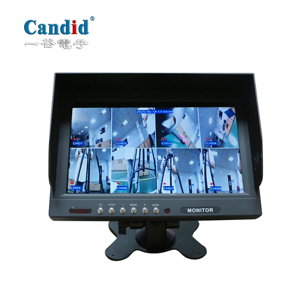 MS8 Channel AHD Mini MDR Dash Cam 1080P Resolução Tipo de tela TN Armazenamento de cartão SD USB duplo 18 meses para caminhão caixa preta Preto B