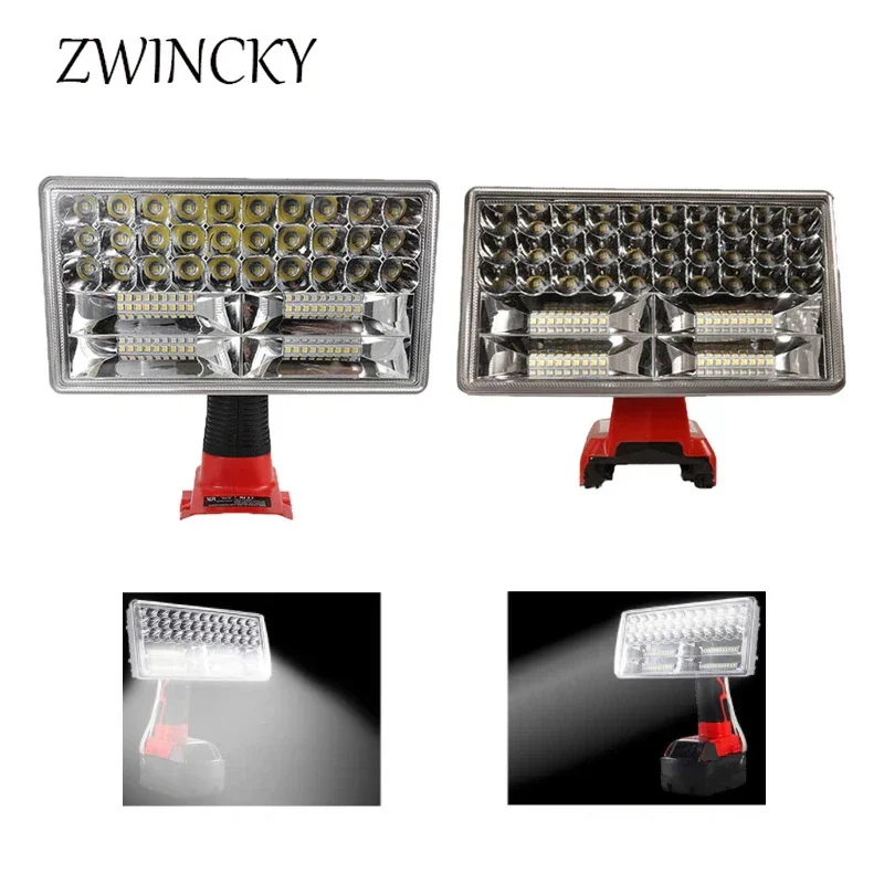 3/9inch 40w led light For Milwaukee M&18 18V Li-Ion Battery Portable LED Lamp Flashlight Outdoor Work Light with high quality