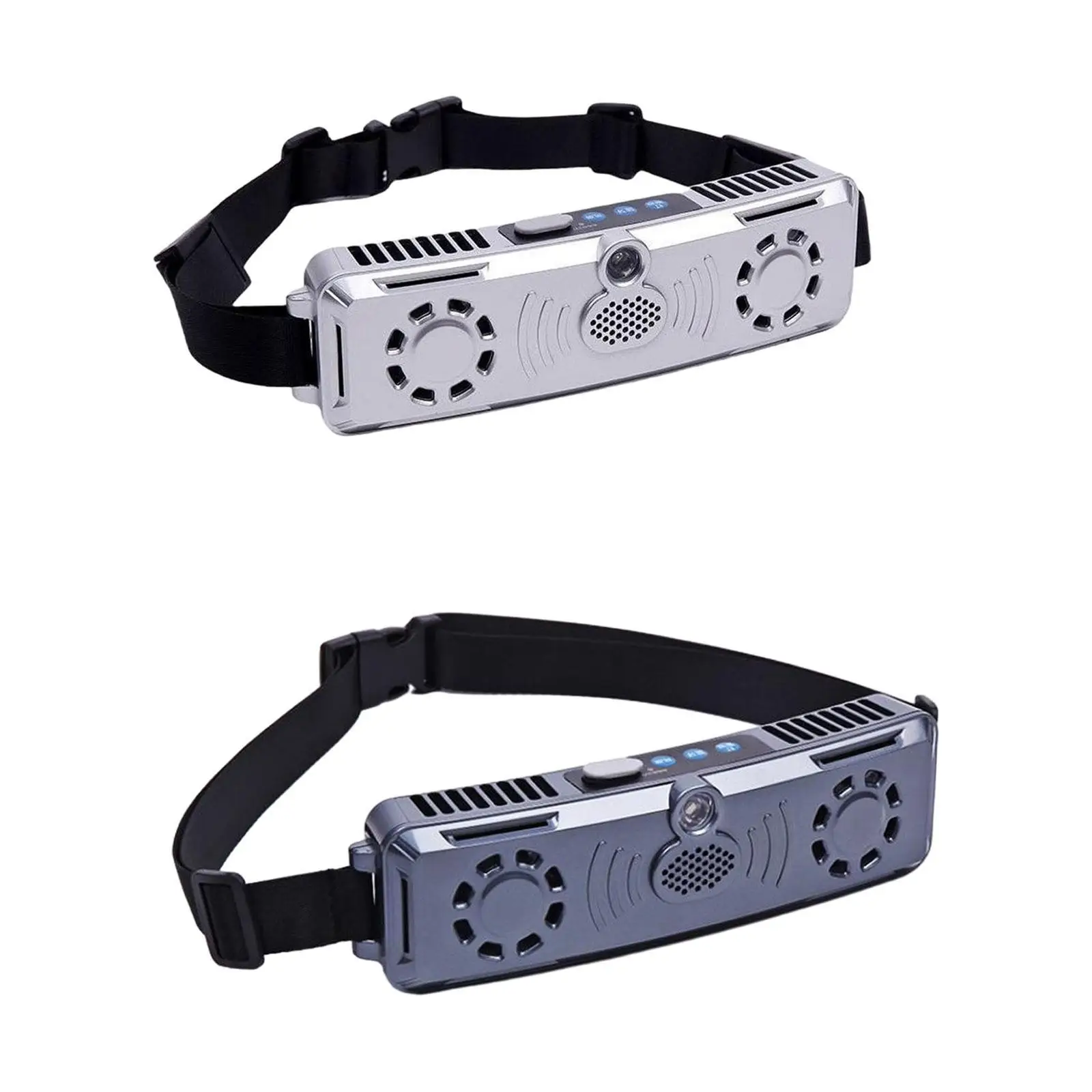 Personal Outdoor Waist Fan Wearable with Brushless Motors 20x5.6cm USB Rechargeable for Travel Fishing Hiking Multifunctional