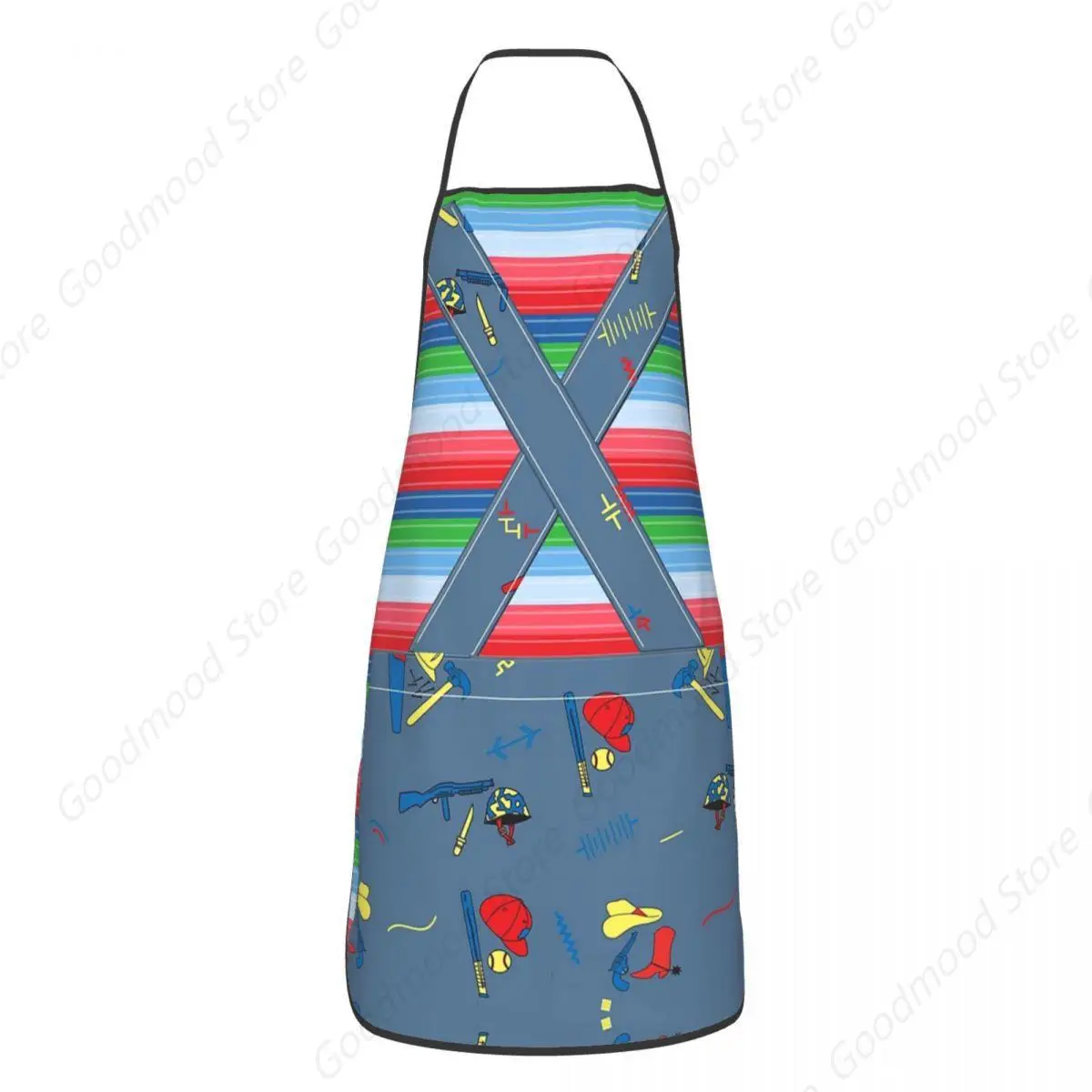 Killer Doll Overalls Aprons Chef Cooking Tablier Bib Kitchen Cleaning Pinafore for Women Men