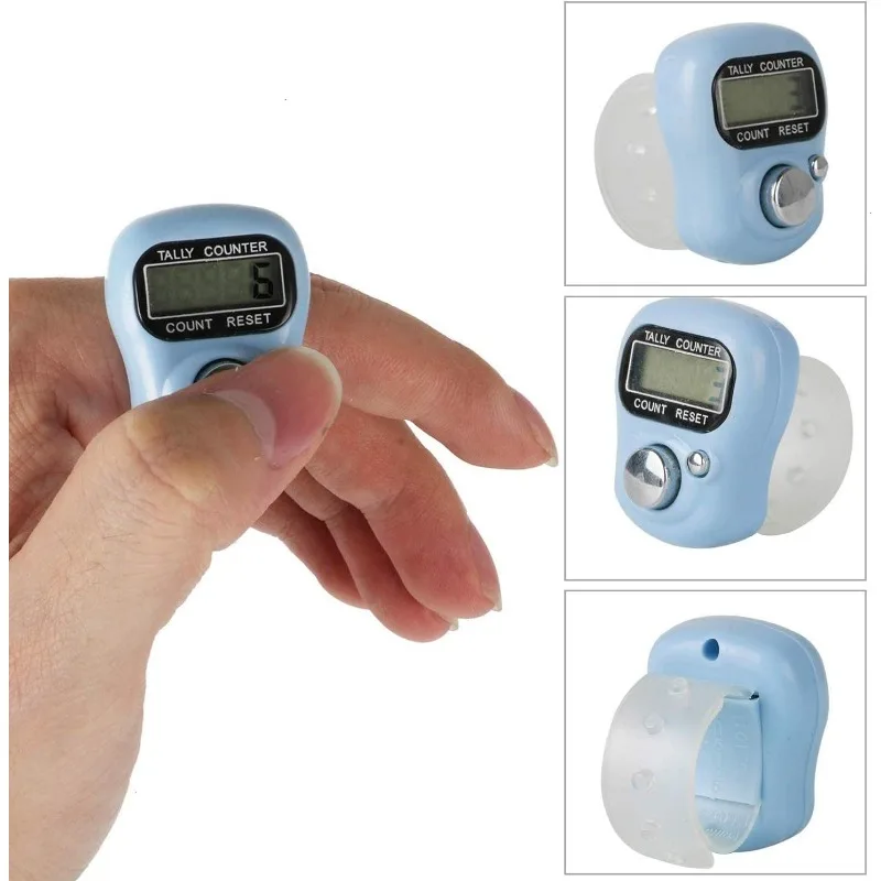 50pcs mini Ring shape Finger Counter LCD Electronic Digital Tally Counter Free Shpping