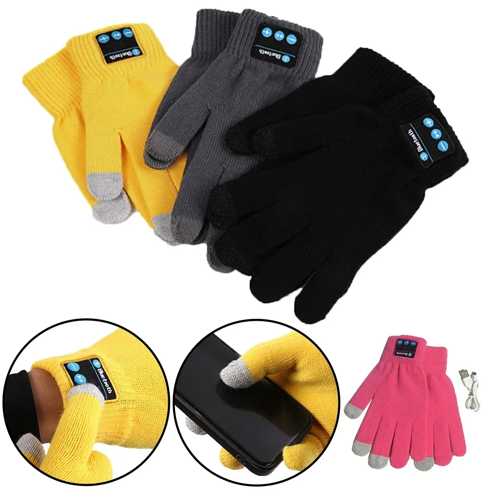 

1-10Pairs Winter Outdoor Bluetooth Riding Gloves Warm Touch Screen Gloves Answerable Gloves Dual-band Audio Headset Gloves