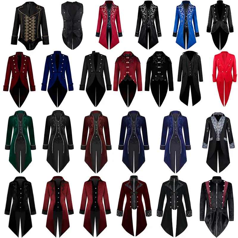 Punk Sle Mid-Length Tailcoat loween Costume Retro Medieval New Arrival for Women Chinese Manufacturer Winter Season