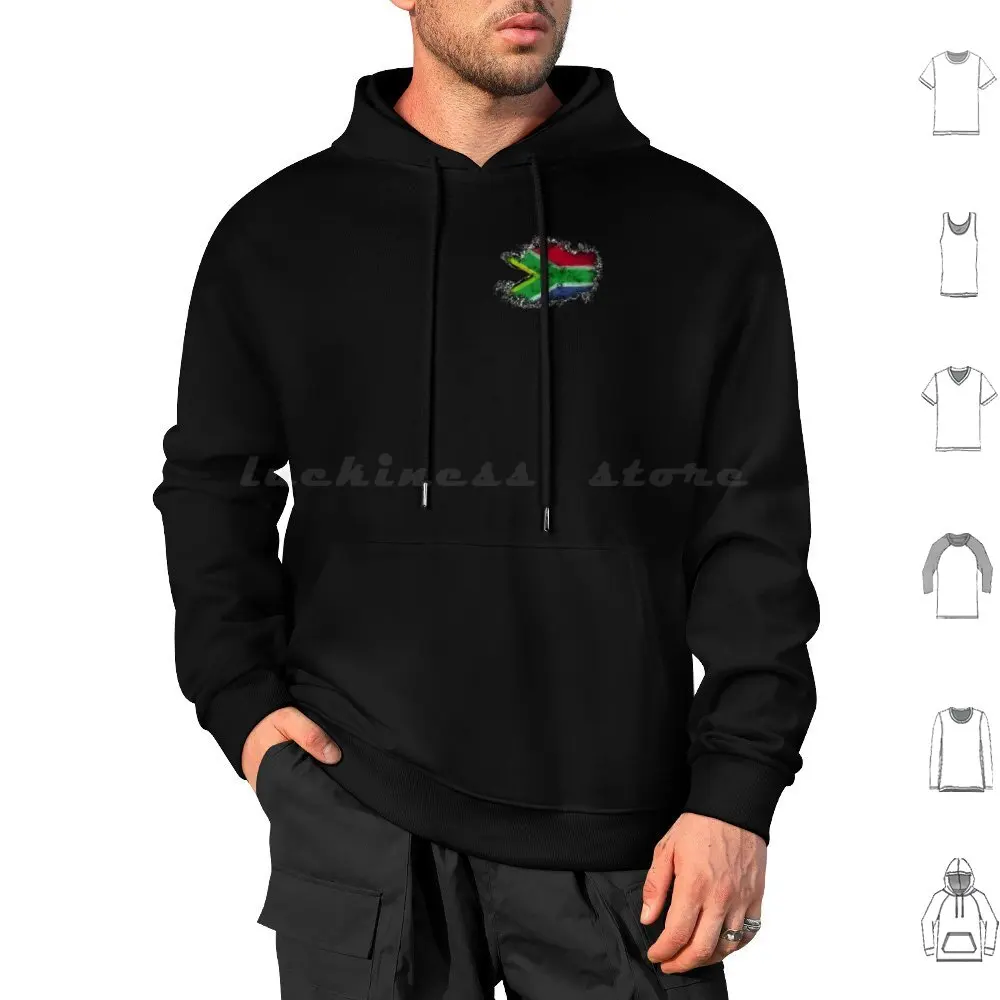 Sa Flag Heart Hoodie cotton Long Sleeve South Africa Rugby Africa African Bokke Braai Saffa Springbok Springbokke